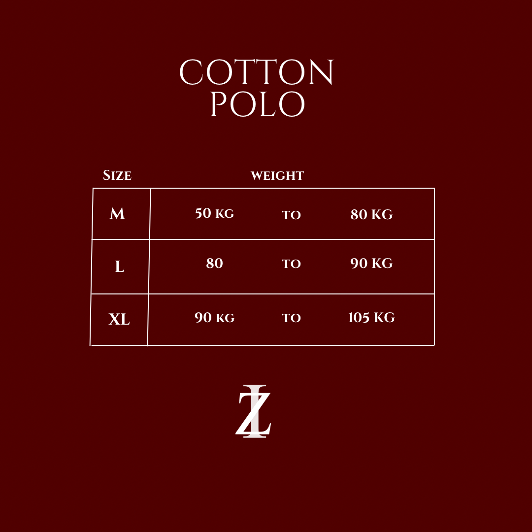 Burgundy cotton polo
