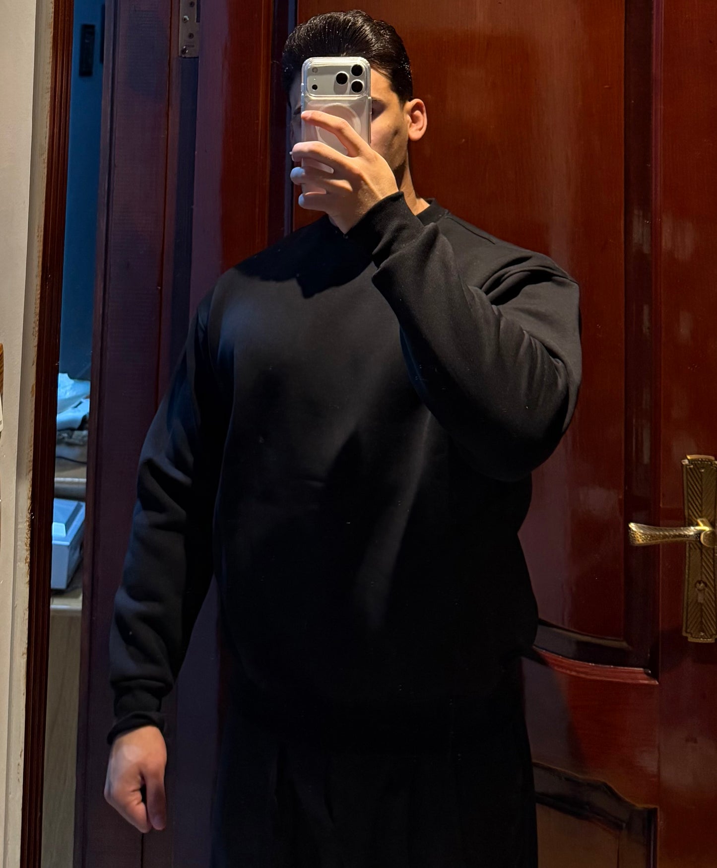 Cotton crewneck (black)