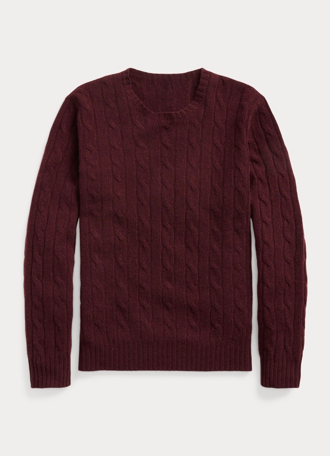 CABLE KNITTED ROUND (BURGUNDY)