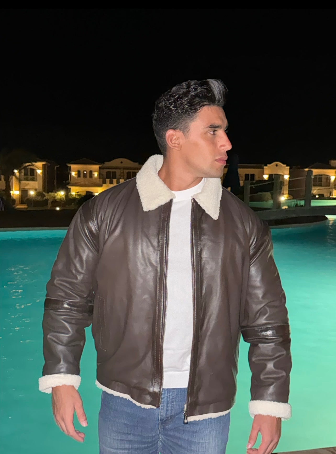 FUR JACKET (DARK BROWN)