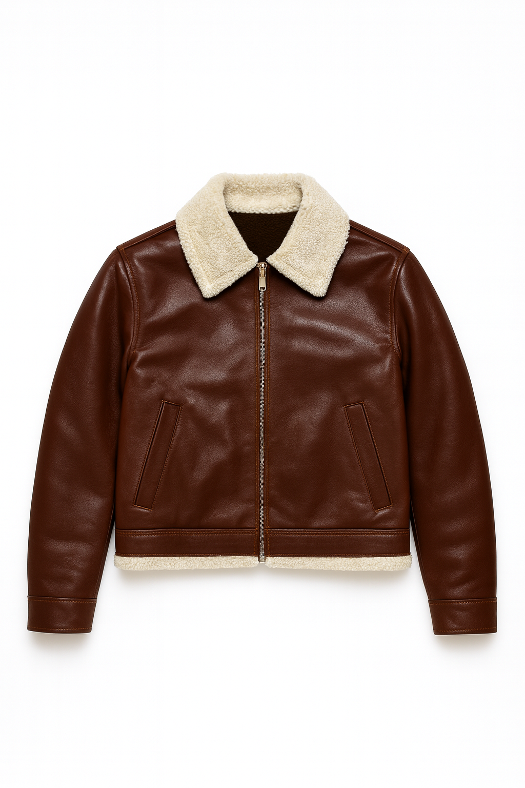 FUR JACKET (BURGUNDY)