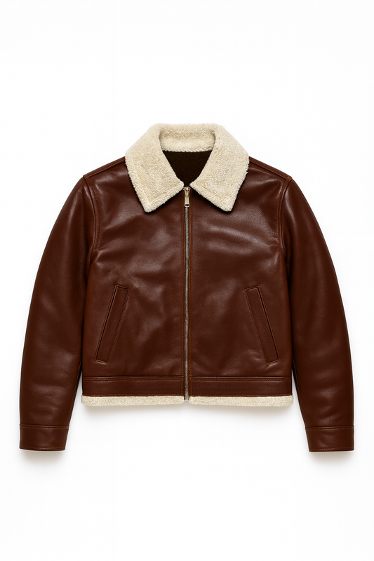 FUR JACKET (BURGUNDY)