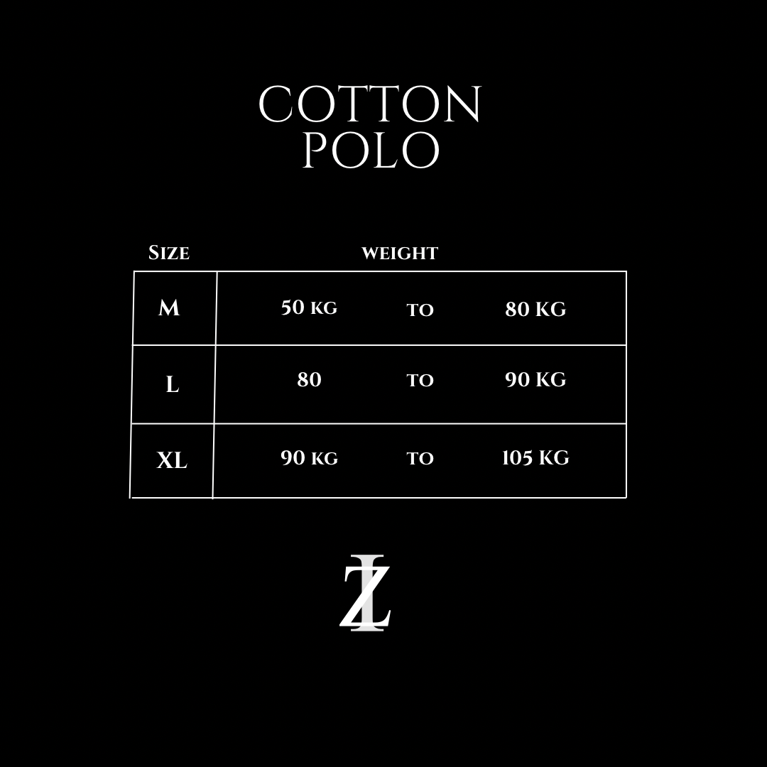 Black cotton polo