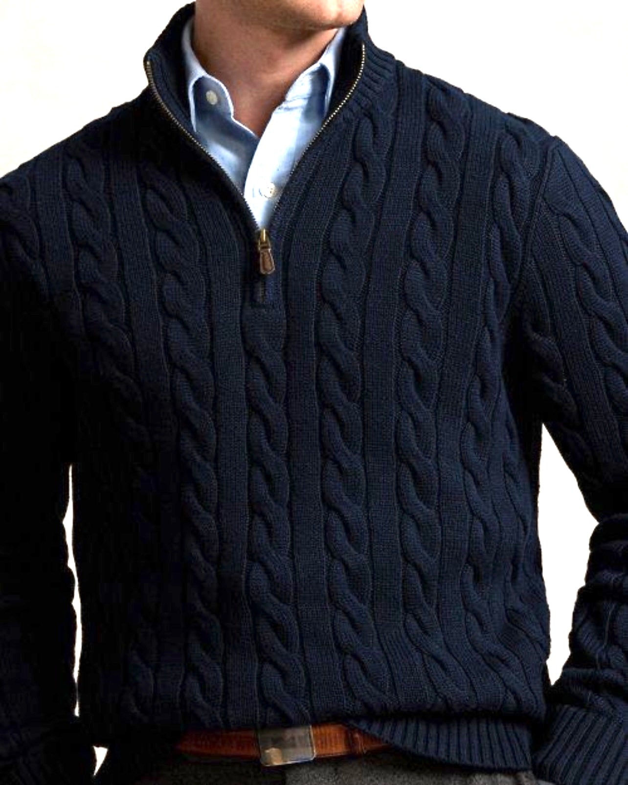 MEN QUARTER ZIP (NAVY)