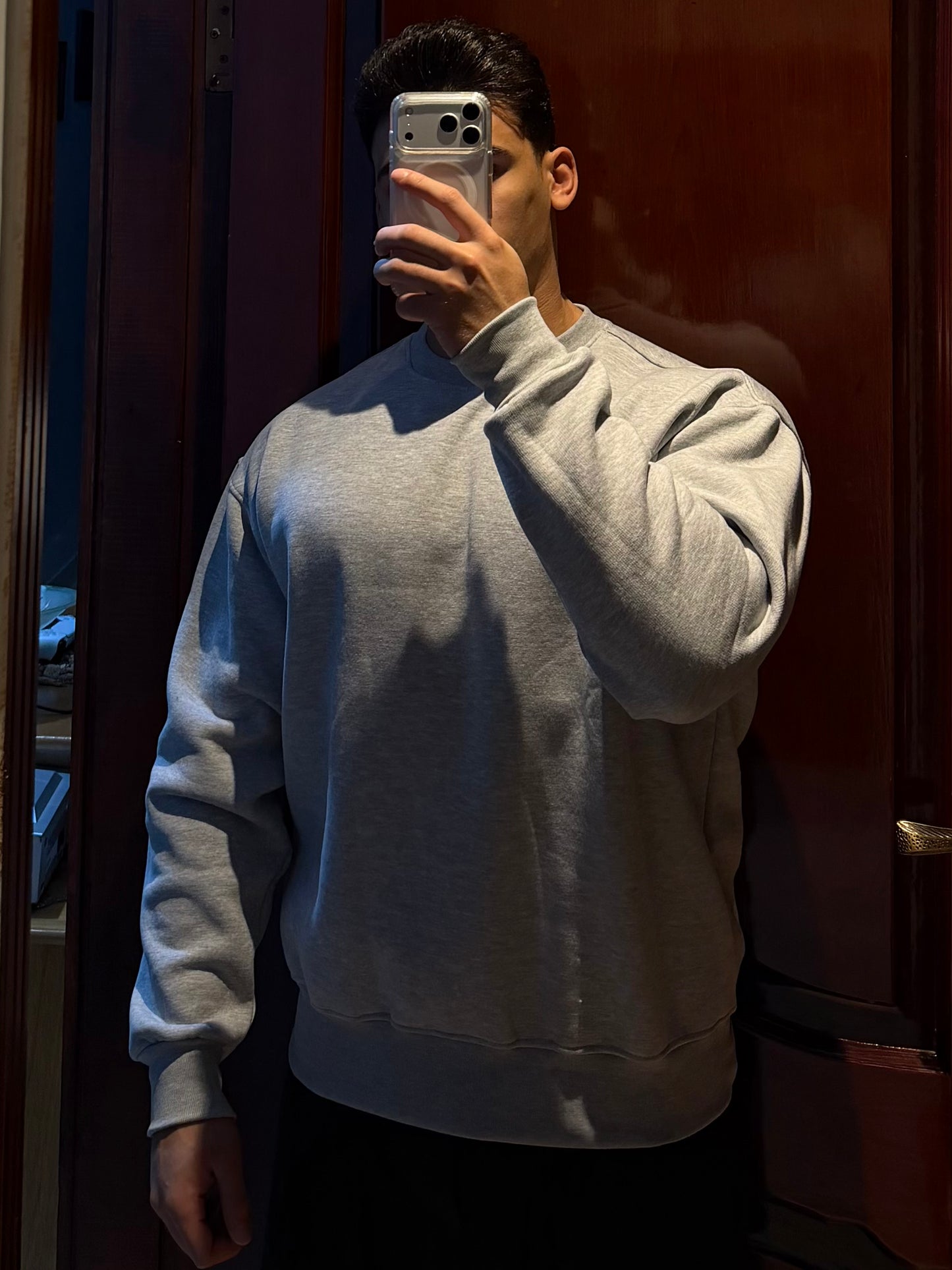 Cotton crewneck (grey)