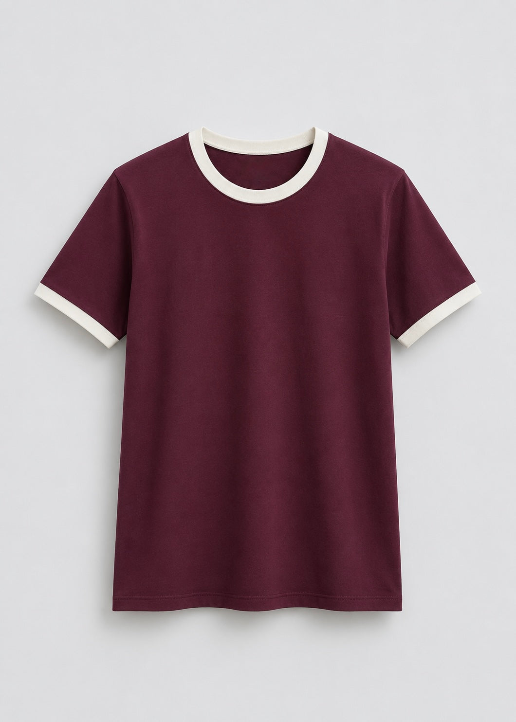 A RINGER TEE (BURGUNDY)