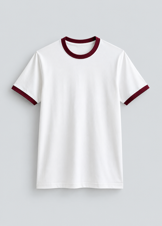 A RINGER TEE (WHITE)